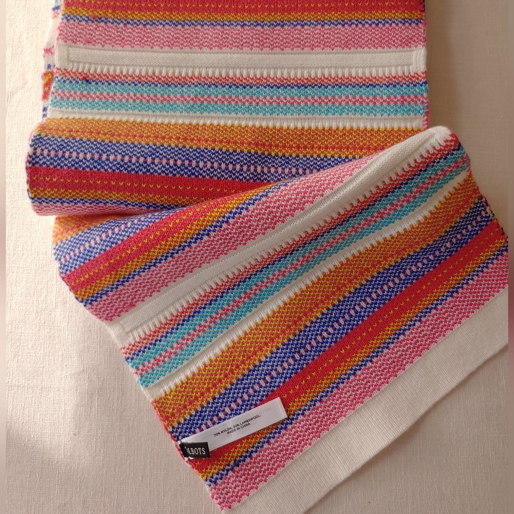 N/A.❄ NICE! NWOT TALBOTS Nylon/Lambswool Long Scarf - Picture 5 of 7